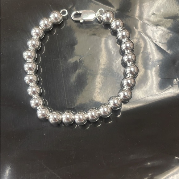925 Sterling Silver beaded bracelet - Picture 2 of 3